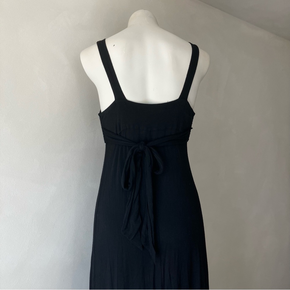 Love & Love | Vintage 90s Faux Leather Gothic Corset Top Maxi Dress - Picture 5 of 12